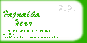 hajnalka herr business card